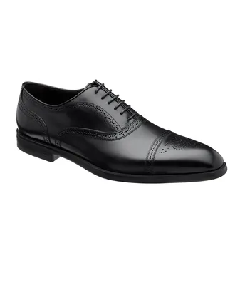 Polished Leather Captoe Phelps Lace Up Brogues