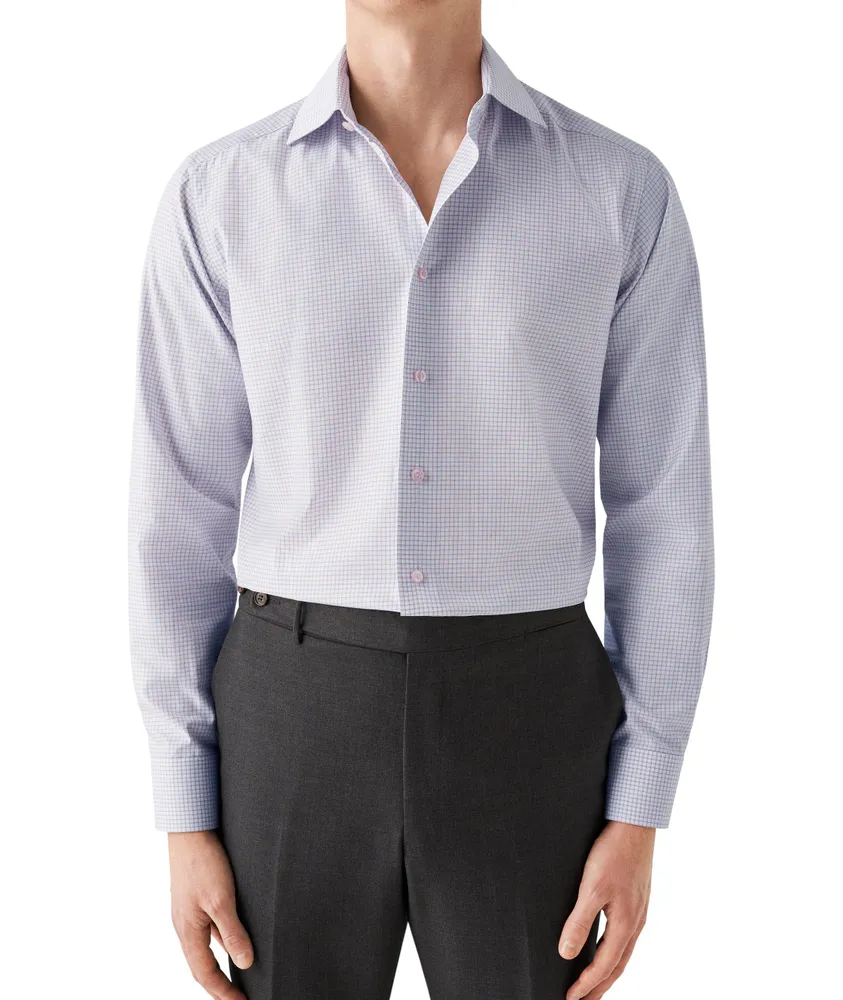 Slim-Fit Checkered Dress Shirt