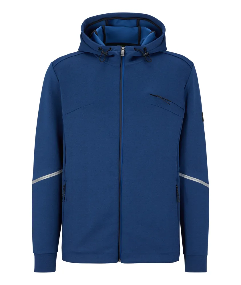 White & Blue Monogram Zip-Up Hoodie - Sweatshirts for Men | Moncler HU