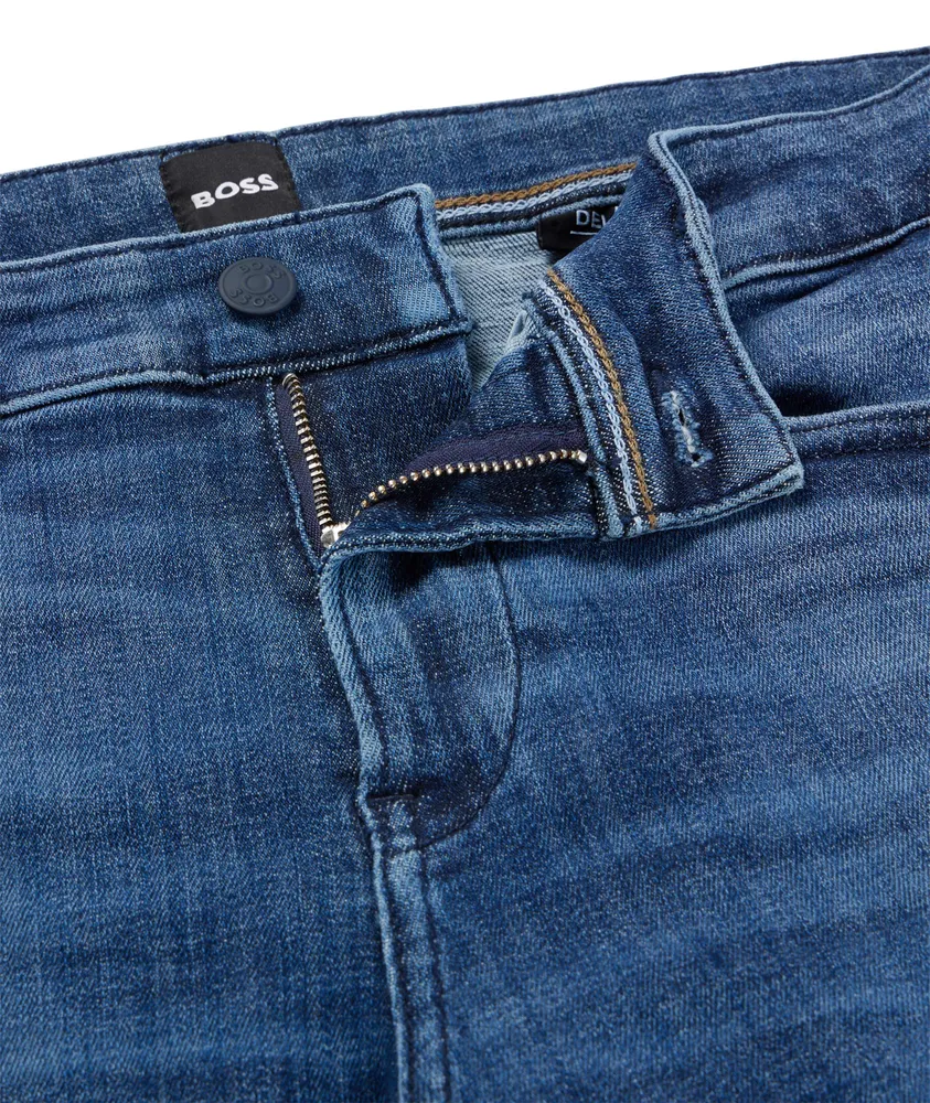 BOSS - Slim-fit jeans in blue supreme-movement denim