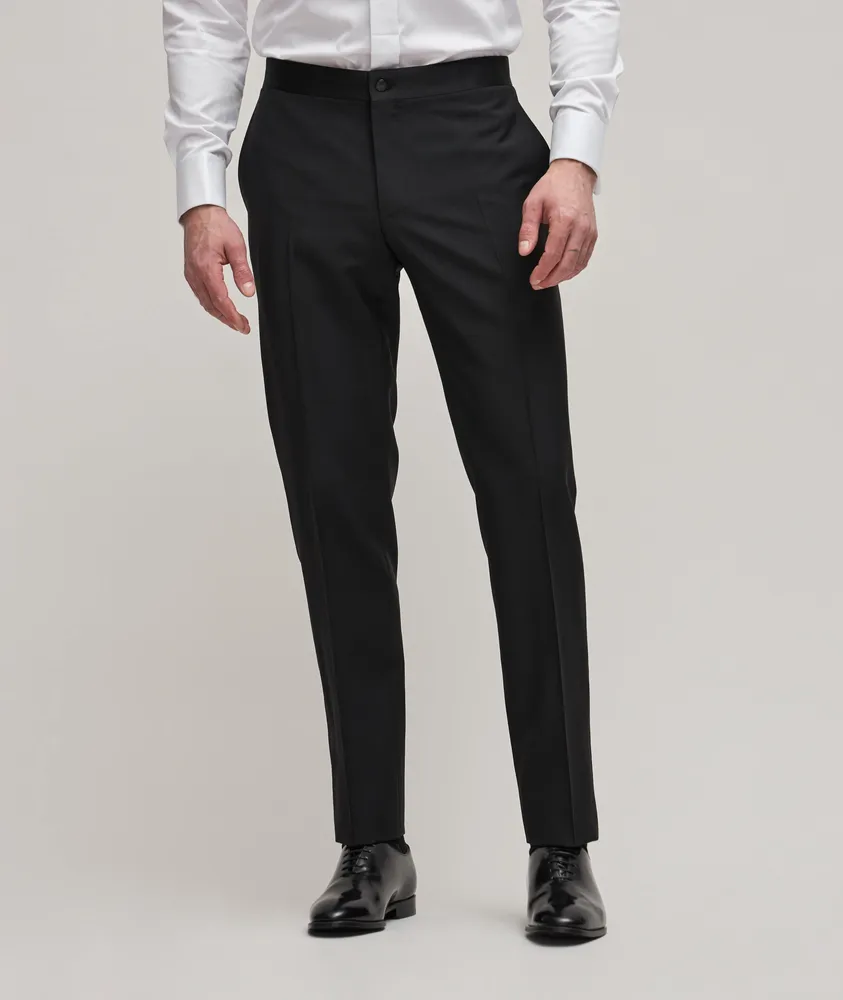 Wool-Mohair Tuxedo Pants