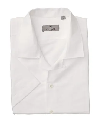Short-Sleeve Melange Sport Shirt