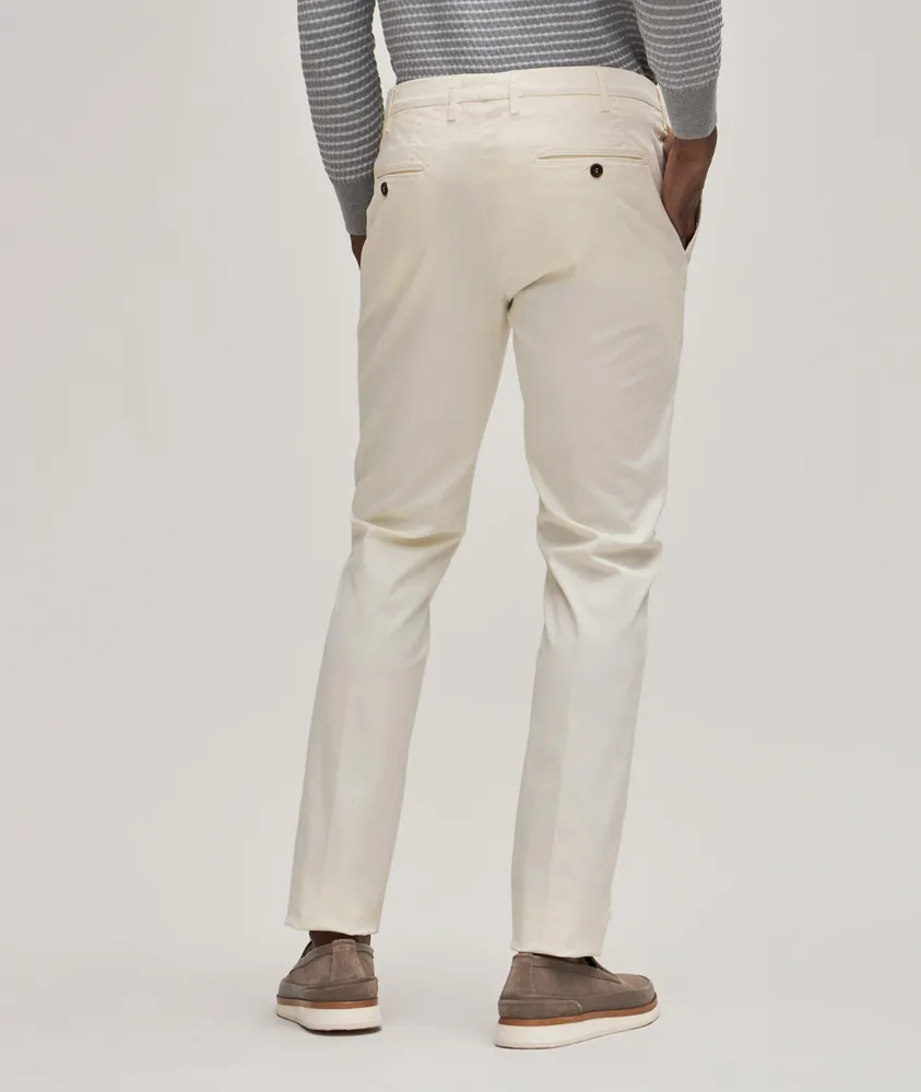 Micro Twill Stretch-Cotton Dress Pants