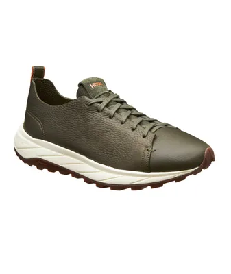 Ermes Grained Leather Trainers
