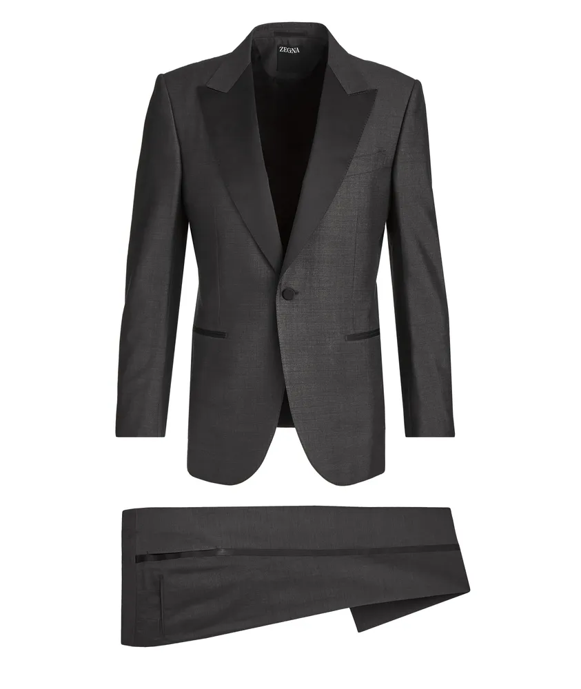 Sartorial Silk-Wool Crosshatch Tuxedo