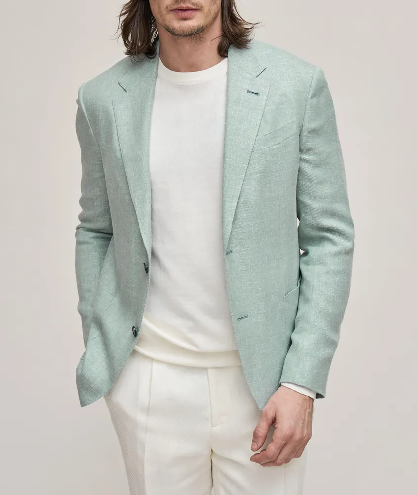 Crossover Linen-Blend Sport Jacket