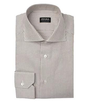 Bengal Stripe Crossover-Blend Dress Shirt