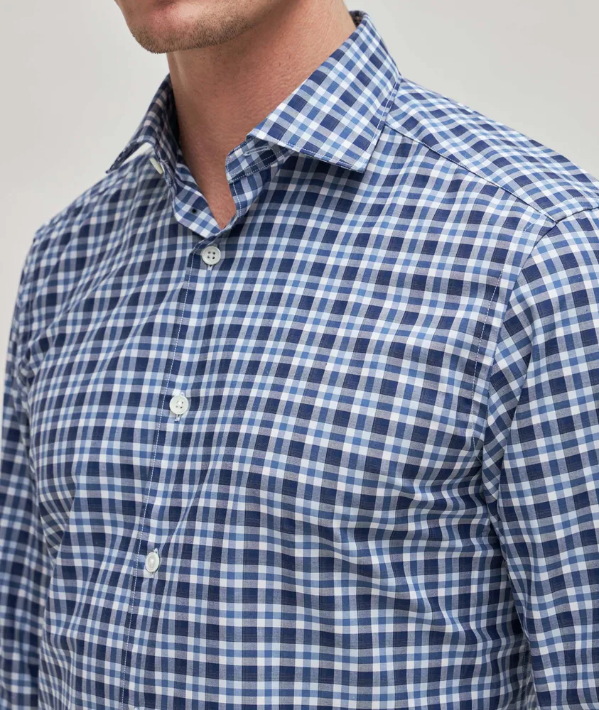 Micro Check Cotton Sport Shirt