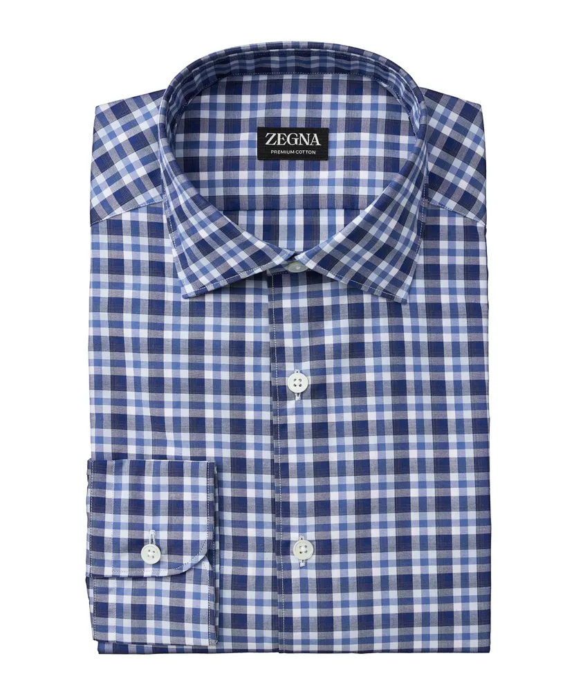 Micro Check Cotton Sport Shirt