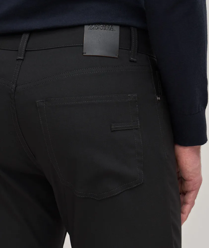 Zegna City Solid Wool Five-Pocket Pants