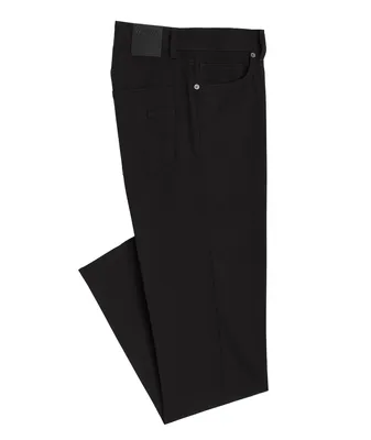 City Solid Wool Five-Pocket Pants