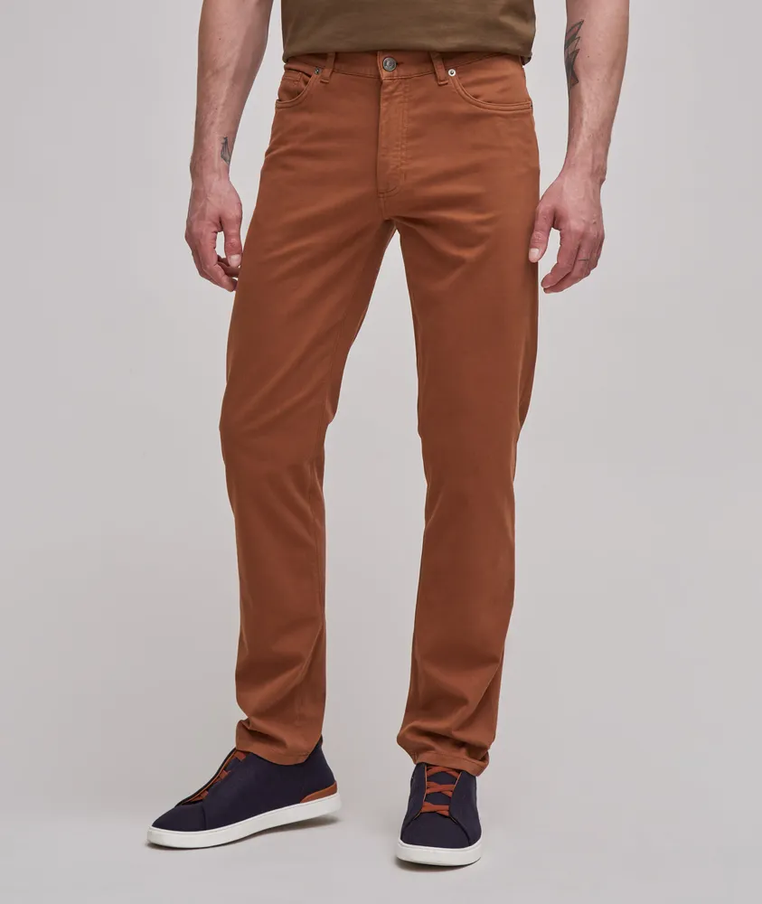 Slim Fit City Garment Dyed Stretch-Cotton Jeans