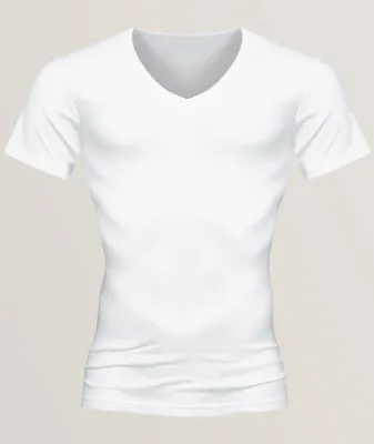 Short-Sleeve Casual Cotton V-Neck T-Shirt