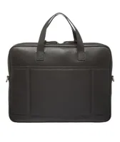 3D Logo Embossed Tumbled Leather Briefcase