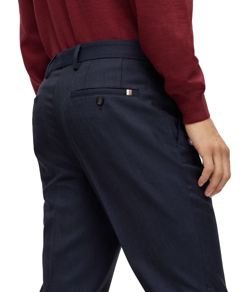 Slim-Fit Virgin Wool Trousers