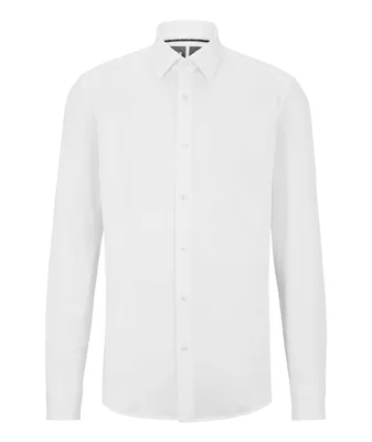 Slim-Fit Italian Cotton Jersey Dress Shirt