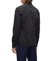 Slim-Fit Stretch-Jersey Printed Sport Shirt