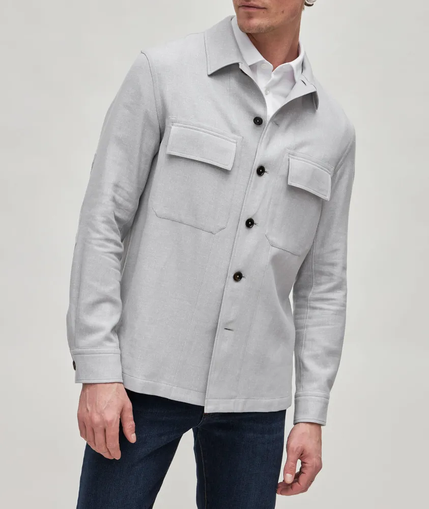 Oasi Cashmere-Linen Overshirt