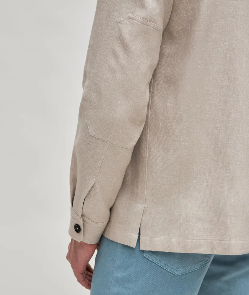 Oasi Cashmere-Linen Overshirt