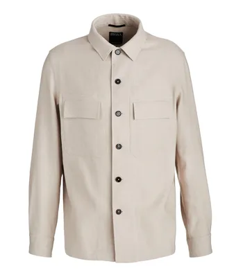 Oasi Cashmere-Linen Overshirt