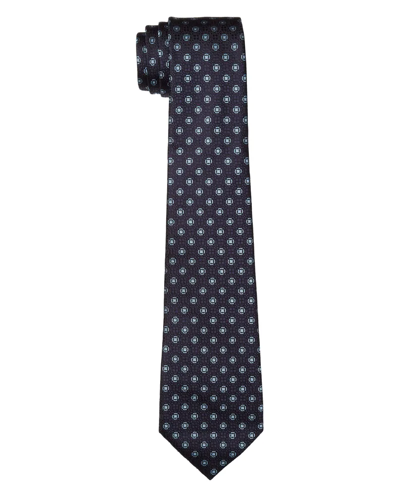 Neat Patterned Silk Tie