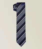 Striped Jacquard Silk Tie