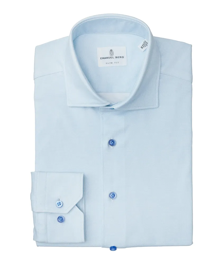 EMANUEL BERG Modern Fit White 4 Flex Shirt