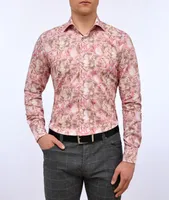 Floral Print Cotton Luxury Sport Shirt
