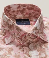 Floral Print Cotton Luxury Sport Shirt