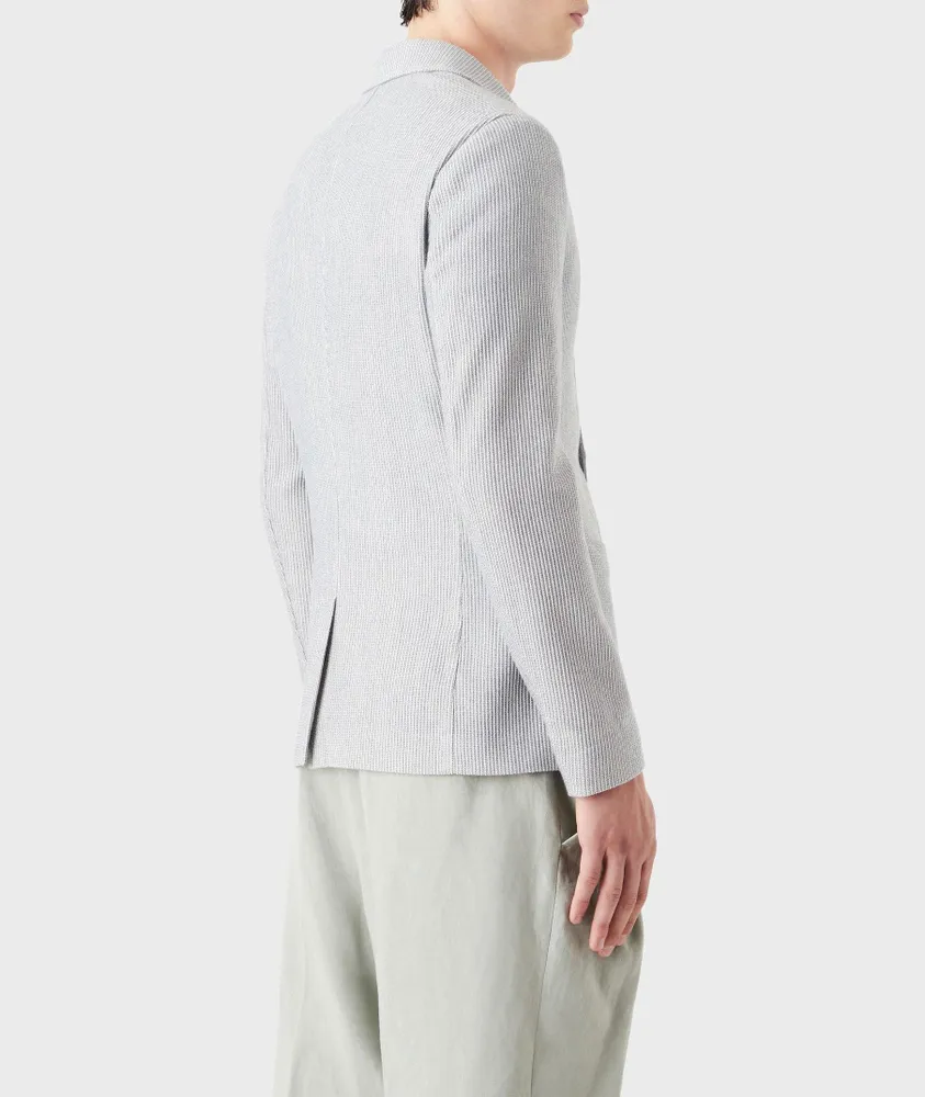 Jacquard Stretch Cashmere-Silk Blend Sport Jacket