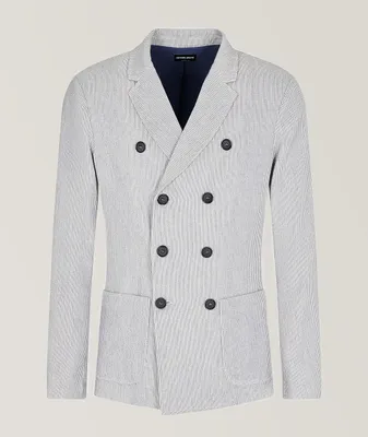 Jacquard Stretch Cashmere-Silk Blend Sport Jacket