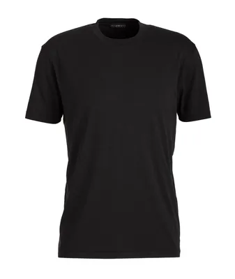 Mélange Cotton-Blend Crewneck T-Shirt