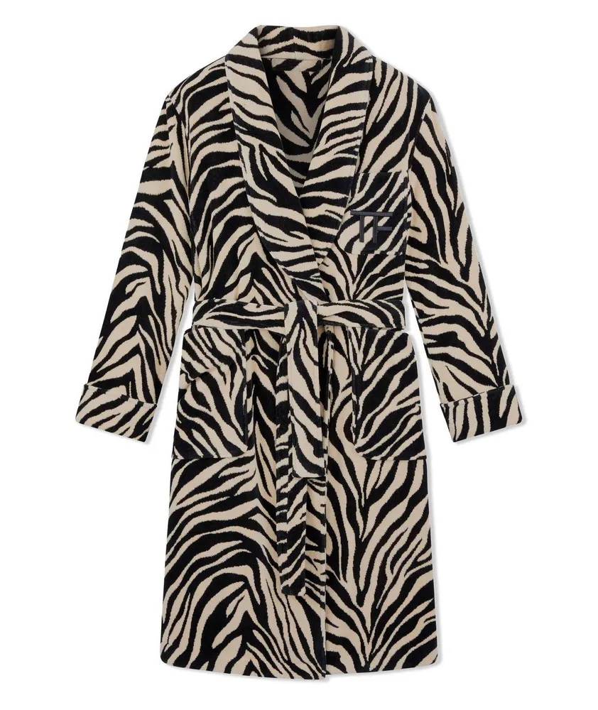 TOM FORD + Zebra Jacquard Toweling Cotton Robe | Yorkdale Mall