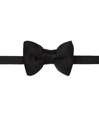 Solid Grosgrain Silk Bow Tie
