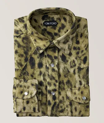 Slim Fit Leopard Overshirt