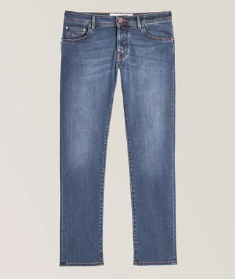 Nick Mid-Wash Stretch-Cotton Blend Jeans