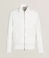 Stretch-Cotton Two-Way Zip Bomber