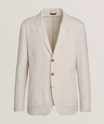 Unstructured Cotton-Linen Soft Sport Jacket