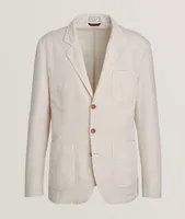Unstructured Cotton-Linen Soft Sport Jacket