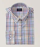 Checked Pattern Button Down Collar Sport Shirt