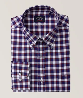 Silver Collection Checkered Cotton Dress Shirt