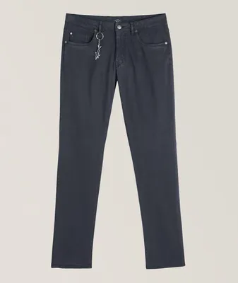 Responsible Blue Chinotencel-Stretch Blend Pants