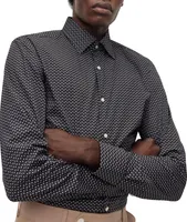 Slim-Fit Printed Cotton Dress Shirt