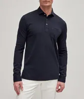 Long-Sleeve Pique Polo