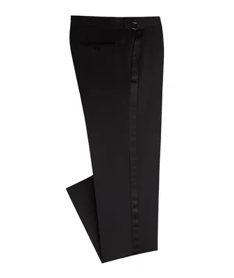 Wool-Mohair-Satin Formal Tuxedo Pants