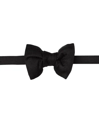 Textured Knit Patterned Bow Tie