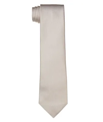 Solid Rib Textured Silk Tie