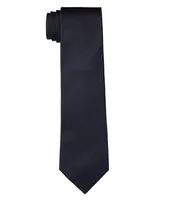 Solid Ribbed Silk Tie