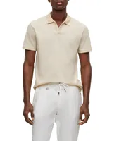 Tonal Jacquard Mercerized Cotton Polo