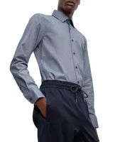 Slim-Fit Neat-Pattern Dress Shirt